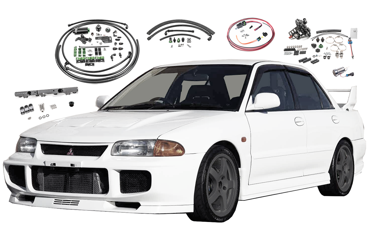 20-1334-05 Fuel Hanger Plumbing Kit, Mitsubishi EVO 1-6, Microglass Filter