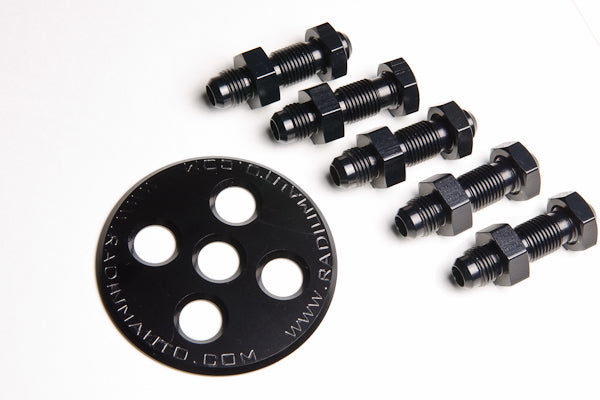 20-0128-01 Bulkhead Plate with 5 Fittings and Nuts