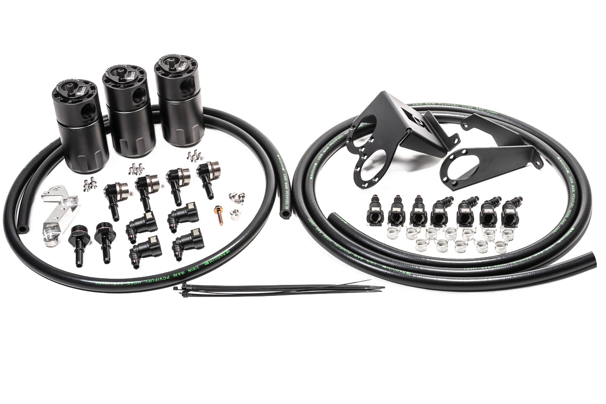 20-0987-FL Triple Catch Can Kit, 14-19 Corvette LT1