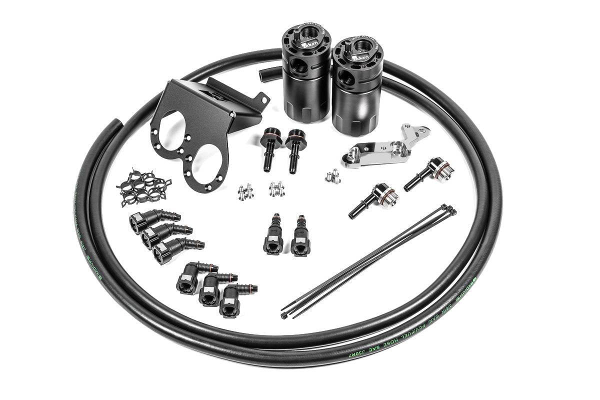 20-1286-FL Dual Catch Can Kit, 17-19 Corvette LT1 with Dry Sump