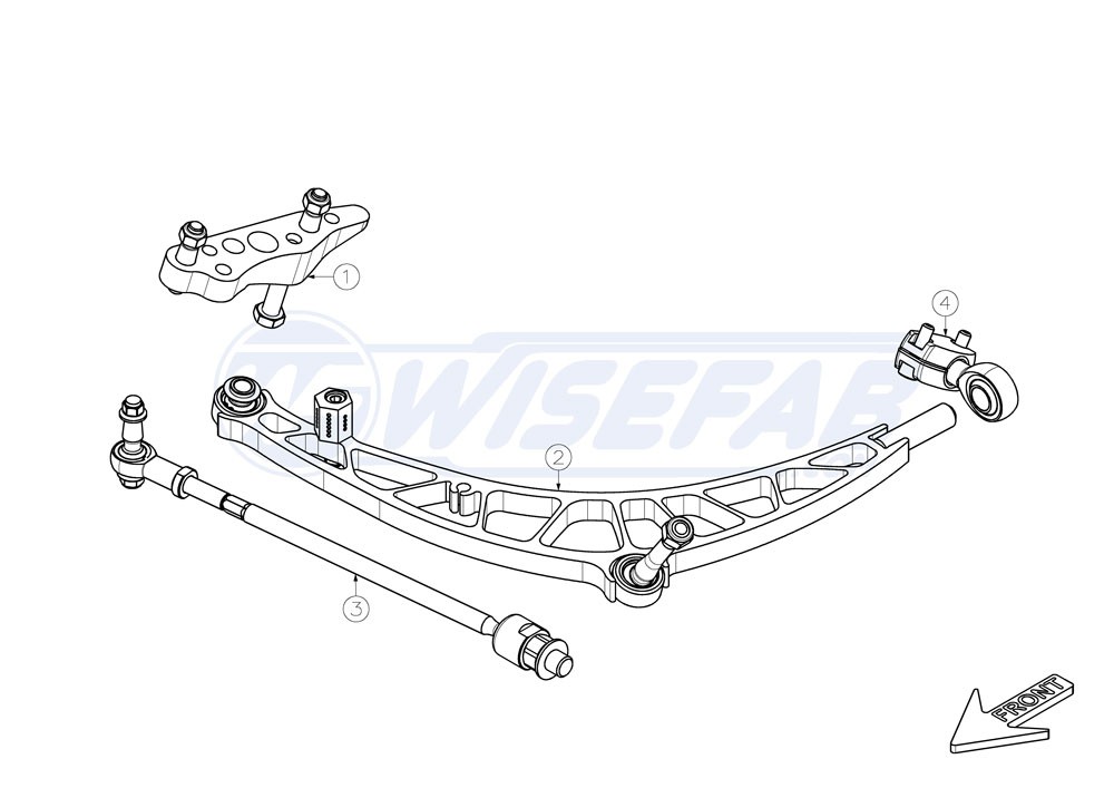 BMW E46 Front Narrow Drift Angle Lock Kit