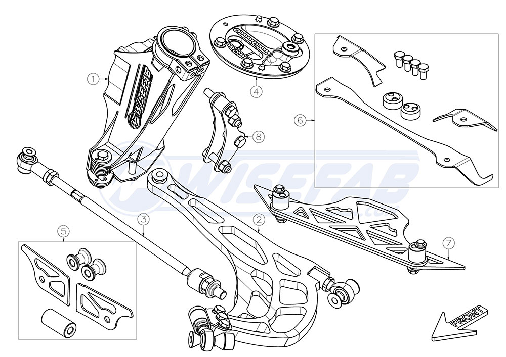 BMW F20 F21 F22  F30 F31 F32 F80 F82 F87 Front Drift Angle Lock Kit