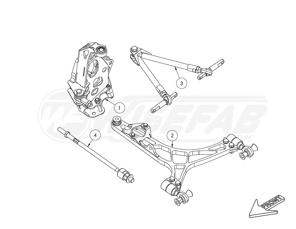 Chevrolet Corvette C5 C6 Front Drift Angle Lock kit