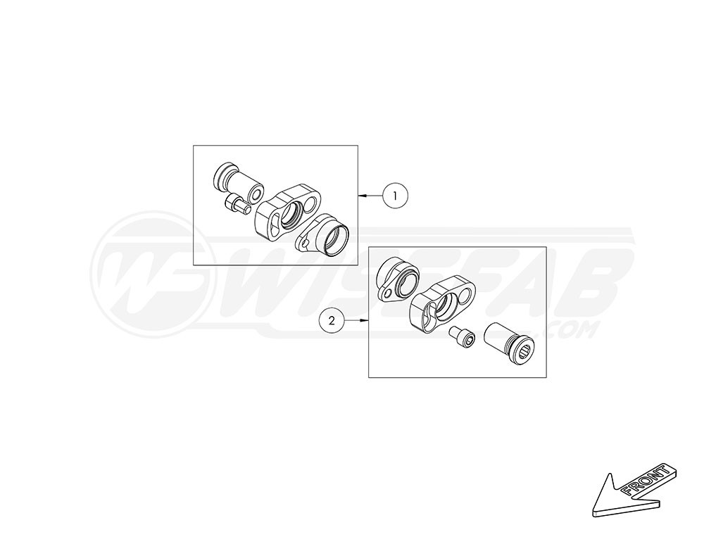 Chevrolet Corvette C6 Front Rack Offset Spacer Kit