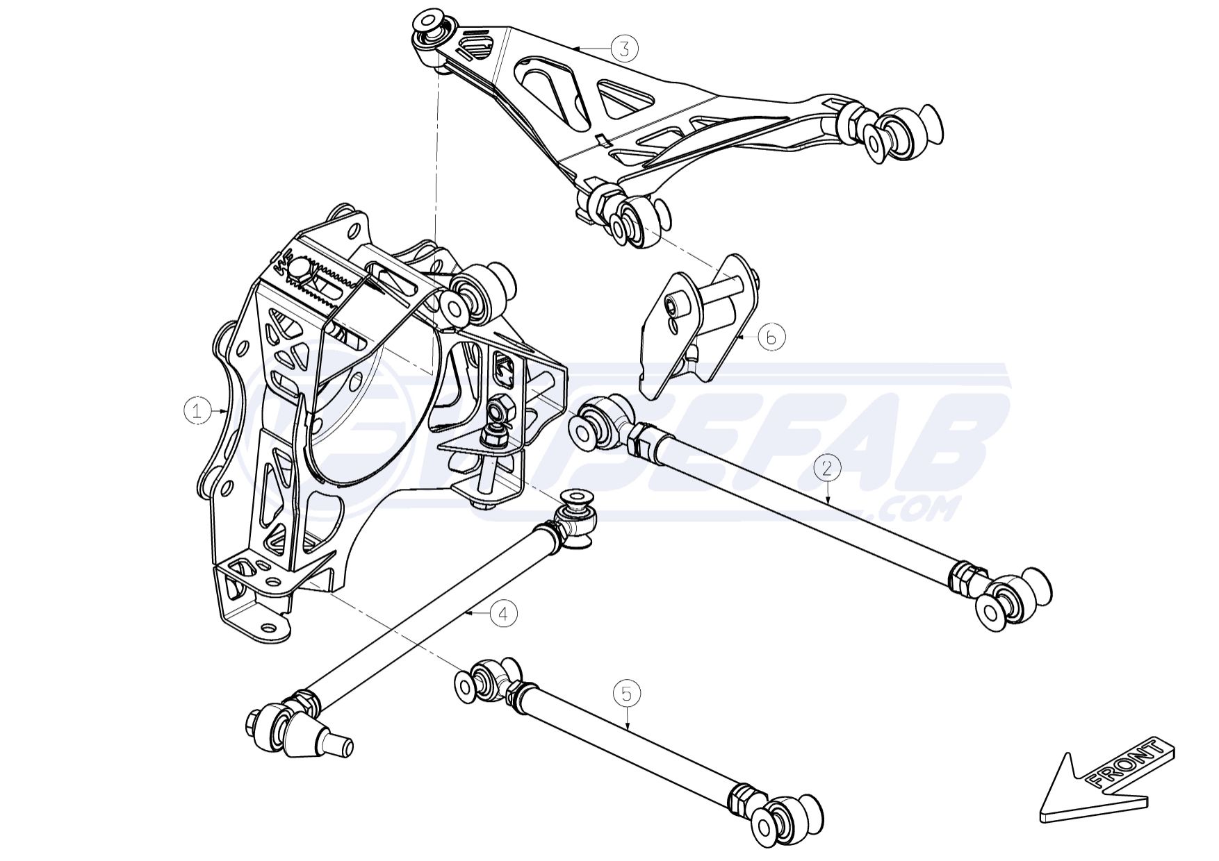 Nissan 350Z Rear Suspension Drop Knuckle Kit