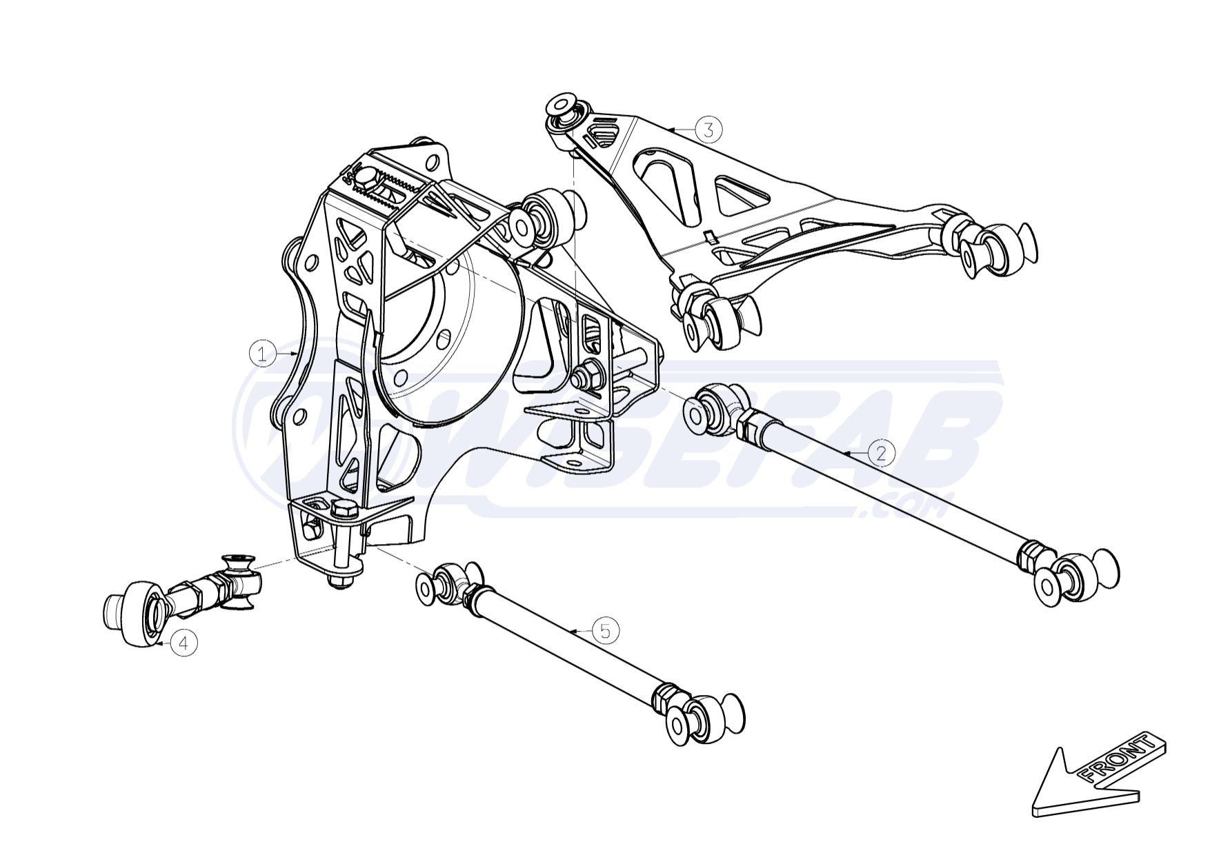 Nissan 370Z Rear Suspension Drop Knuckle Kit