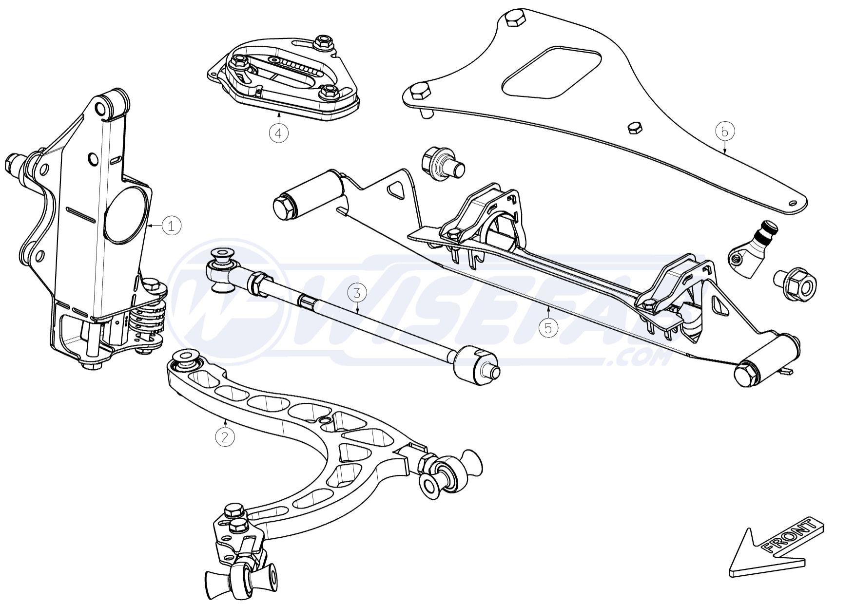 Nissan S13 Front V2 Drift Angle Lock Kit with Rack Relocation