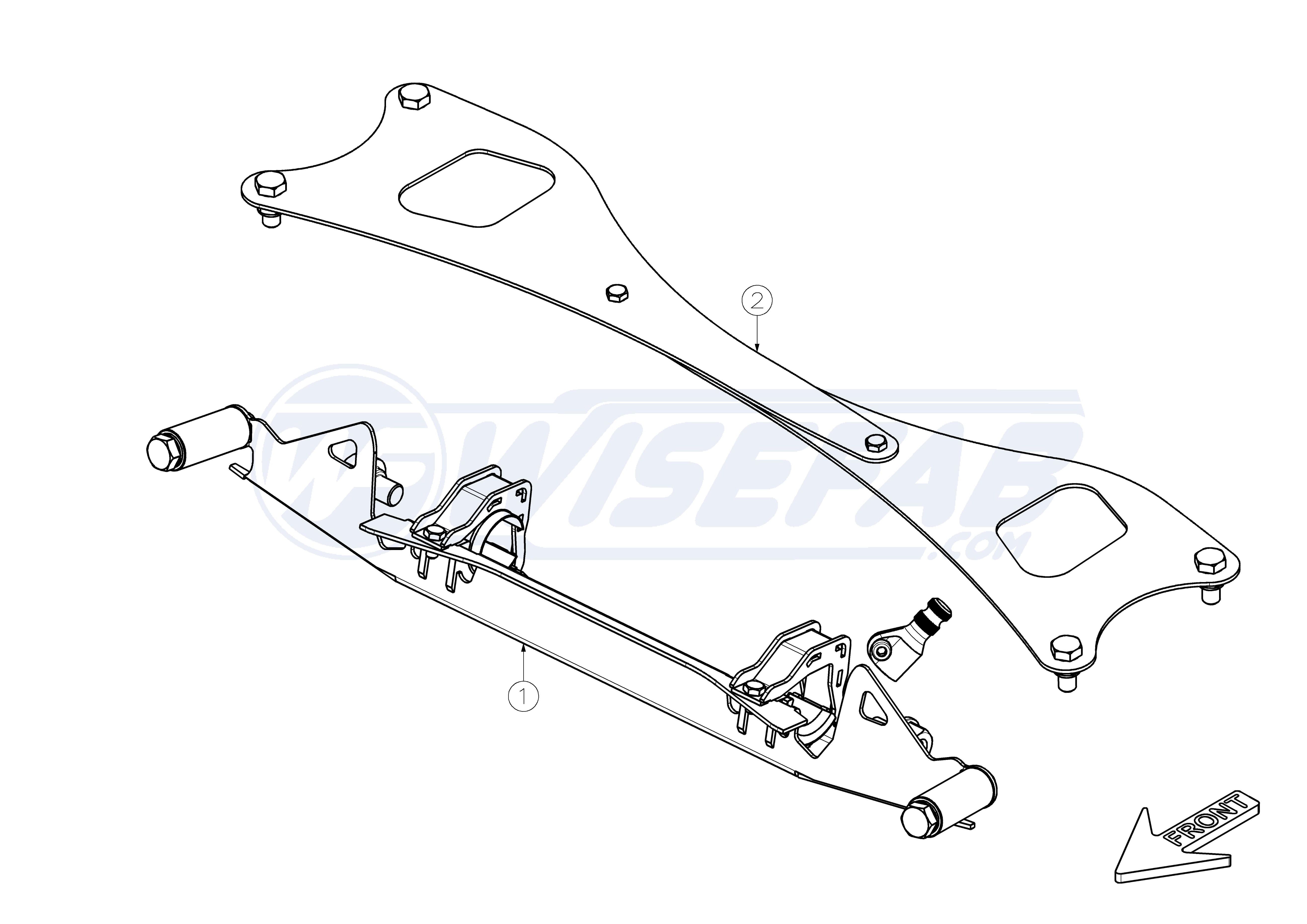 Nissan S13  S14  S15 Front V2 Rack Relocation Kit